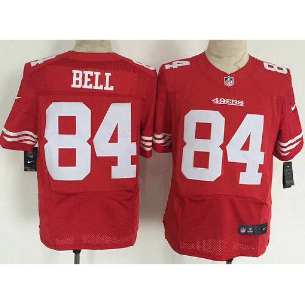 Men's San Francisco 49ers #84 Blake Bell Nike Red Elite Jersey