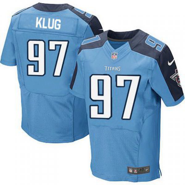 Men's Tennessee Titans #97 Karl Klug Nike Light Blue Elite Jersey