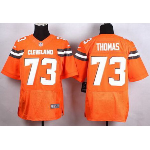 Nike Cleveland Browns #73 Joe Thomas 2015 Orange Elite Jersey