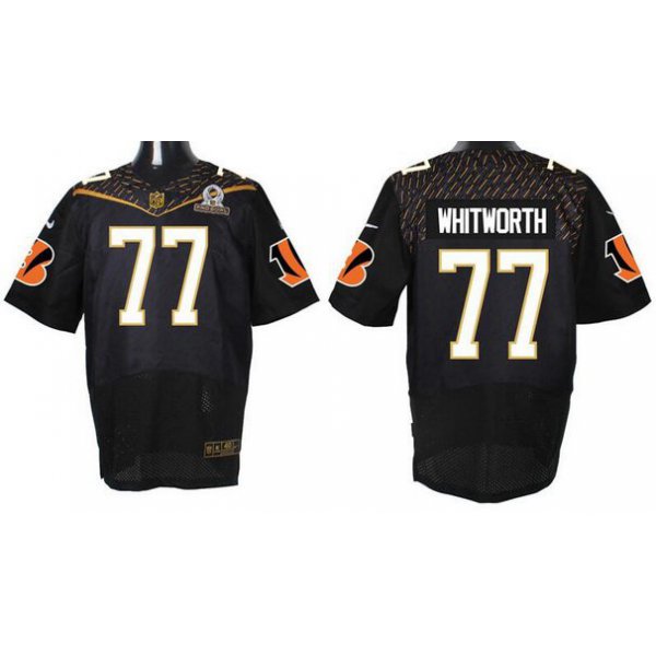 Men's Cincinnati Bengals #77 Andrew Whitworth Black 2016 Pro Bowl Nike Elite Jersey