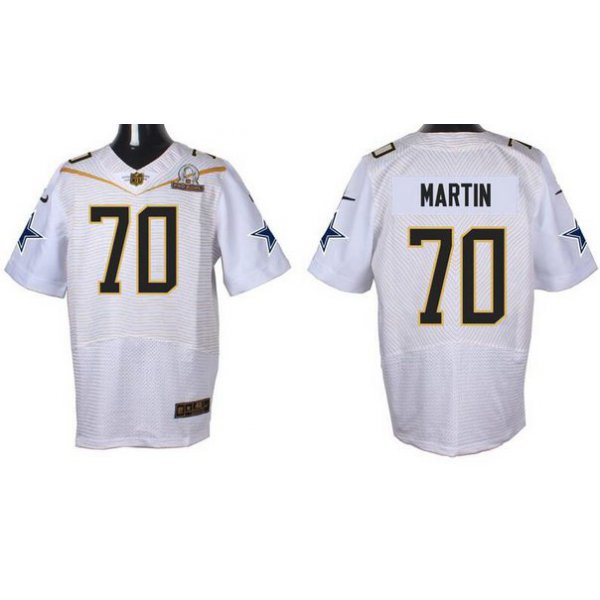 Men's Dallas Cowboys #70 Zack Martin White 2016 Pro Bowl Nike Elite Jersey