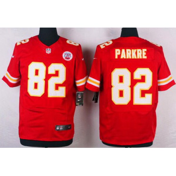 Men's Kansas City Chiefs #82 Brian Parker Red Team Color NFL Nike Elite Jersey