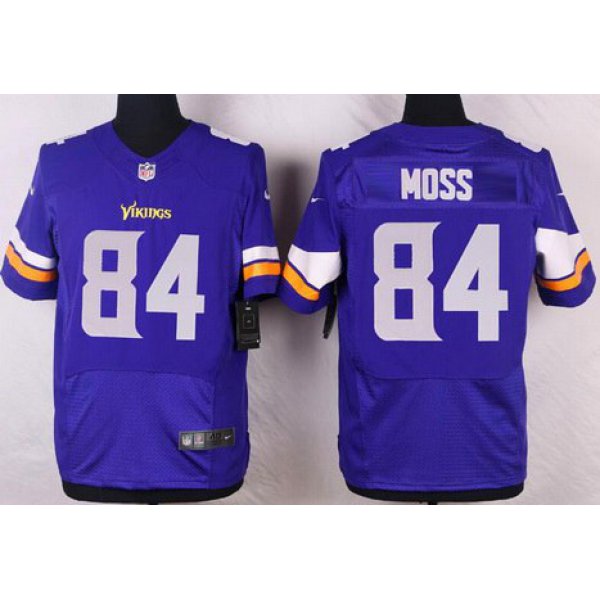 Men's Minnesota Vikings #84 Randy Moss Purple Team Color NFL Nike Elite Jersey