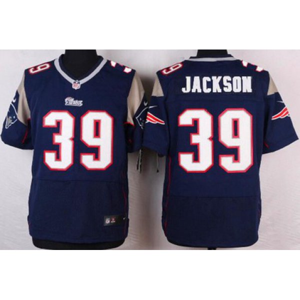 Men's New England Patriots #39 Steven Jackson Navy Blue Team Color NFL Nike Elite Jersey