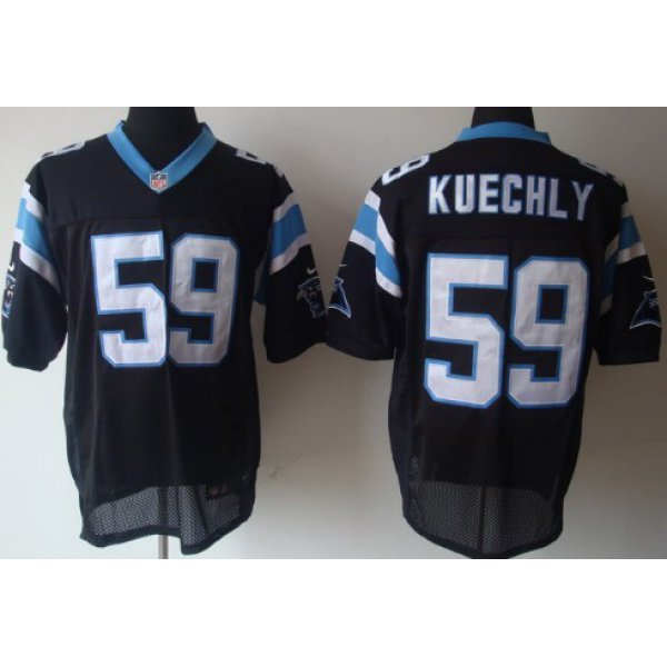 Nike Carolina Panthers #59 Luke Kuechly Black Elite Jersey