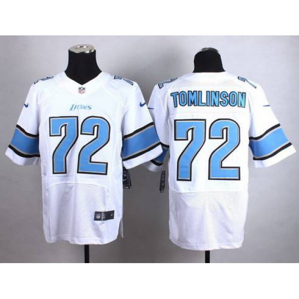 Nike Detroit Lions #72 Laken Tomlinson White Elite Jersey