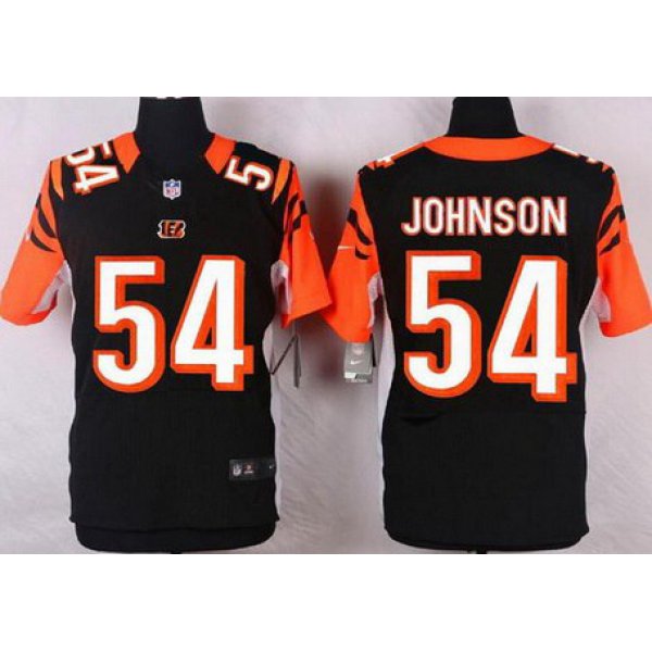 Men's Cincinnati Bengals #54 Bob Johnson Black Retired Player NFL Nike Elite Jersey