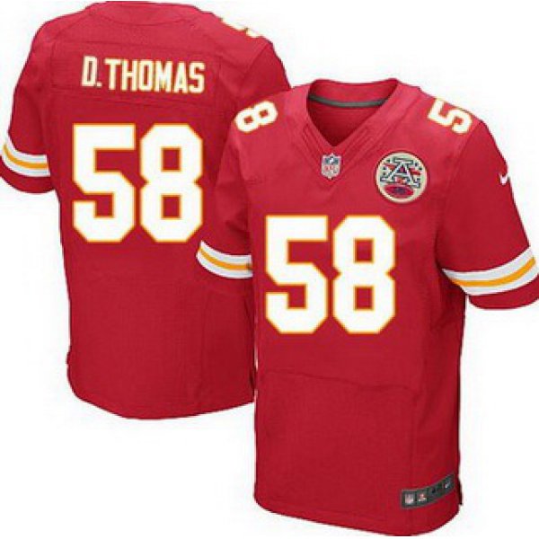 Men's Kansas City Chiefs #58 Derrick Thomas Red Retired Player NFL Nike Elite Jersey