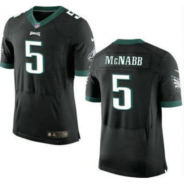Men's Philadelphia Eagles #5 Donovan McNabb Black Retired Player NFL Nike Elite Jersey