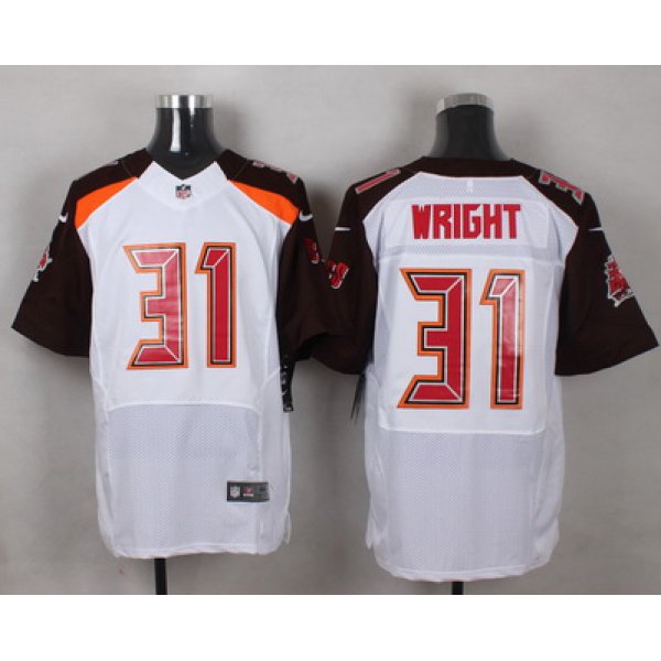 Men's Tampa Bay Buccaneers #31 Major Wright White Road NFL Nike Elite Jersey