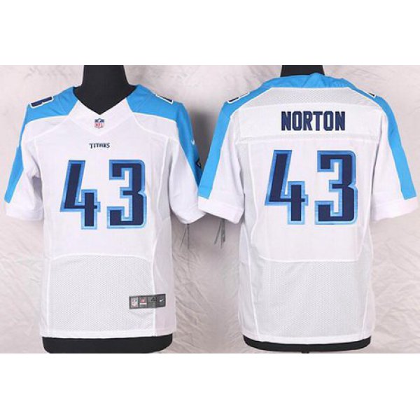 Men's Tennessee Titans #43 Jim Norton White Retired Player NFL Nike Elite Jersey