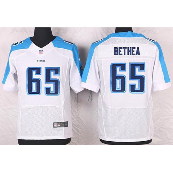 Men's Tennessee Titans #65 Elvin Bethea White Retired Player NFL Nike Elite Jersey