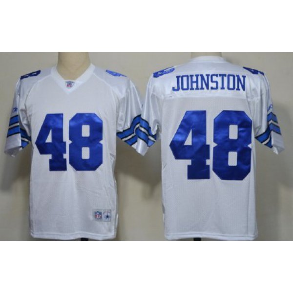 Dallas Cowboys #48 Daryl Johnston White Legend Jersey