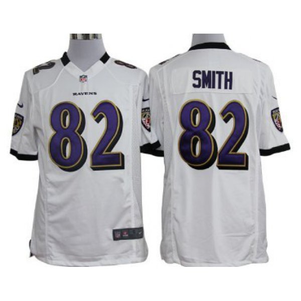 Nike Baltimore Ravens #82 Torrey Smith White Game Jersey