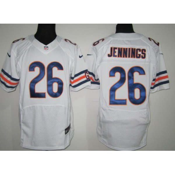 Nike Chicago Bears #26 Tim Jennings White Elite Jersey