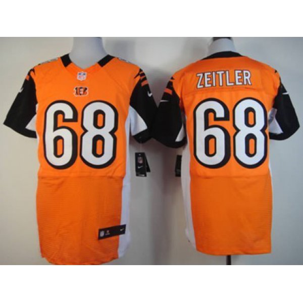 Nike Cincinnati Bengals #68 Kevin Zeitler Orange Elite Jersey