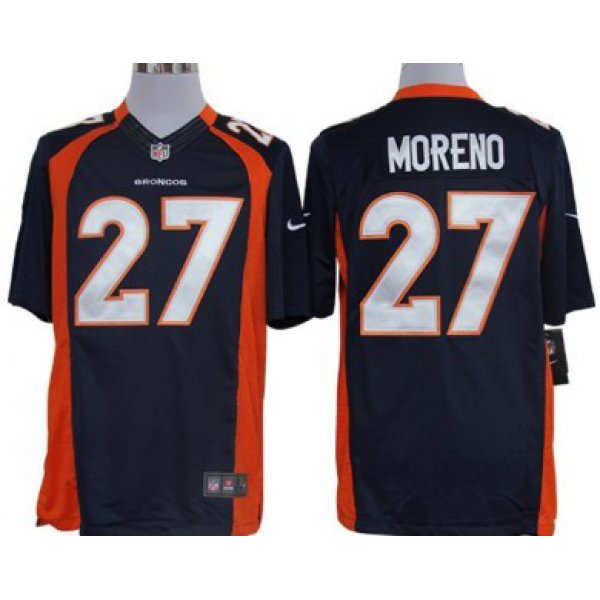 Nike Denver Broncos #27 Knowshon Moreno Blue Limited Jersey