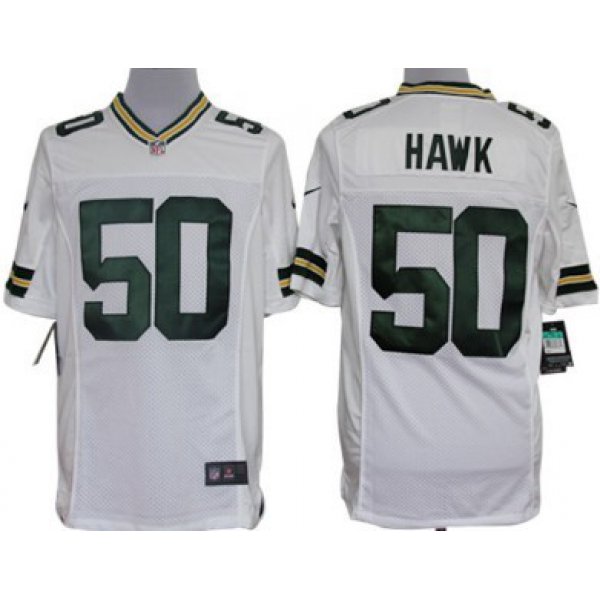 Nike Green Bay Packers #50 A.J. Hawk White Limited Jersey