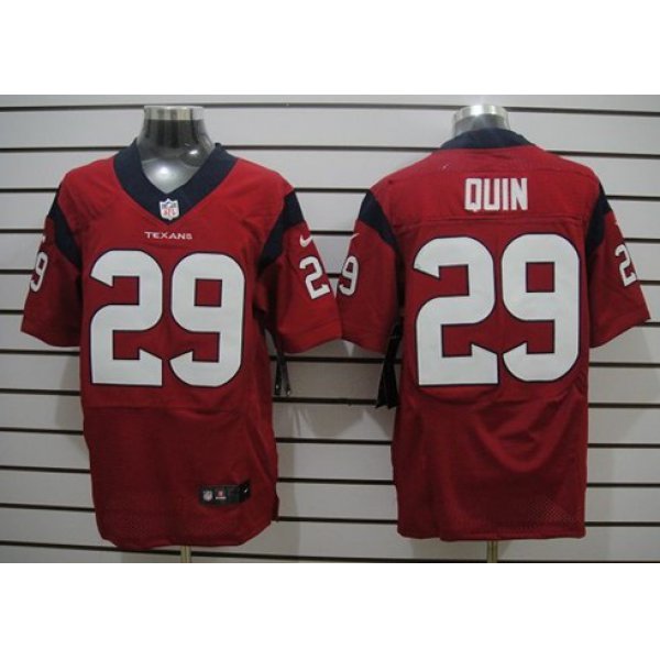 Nike Houston Texans #29 Glover Quin Red Elite Jersey