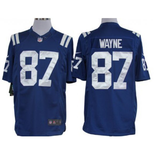 Nike Indianapolis Colts #87 Reggie Wayne Blue Limited Jersey