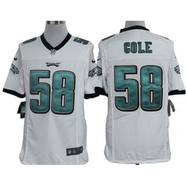 Nike Philadelphia Eagles #58 Trent Cole White Limited Jersey