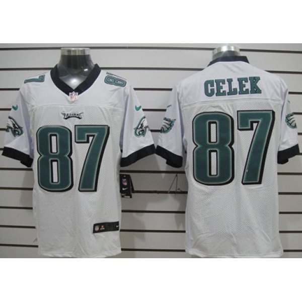 Nike Philadelphia Eagles #87 Brent Celek White Elite Jersey