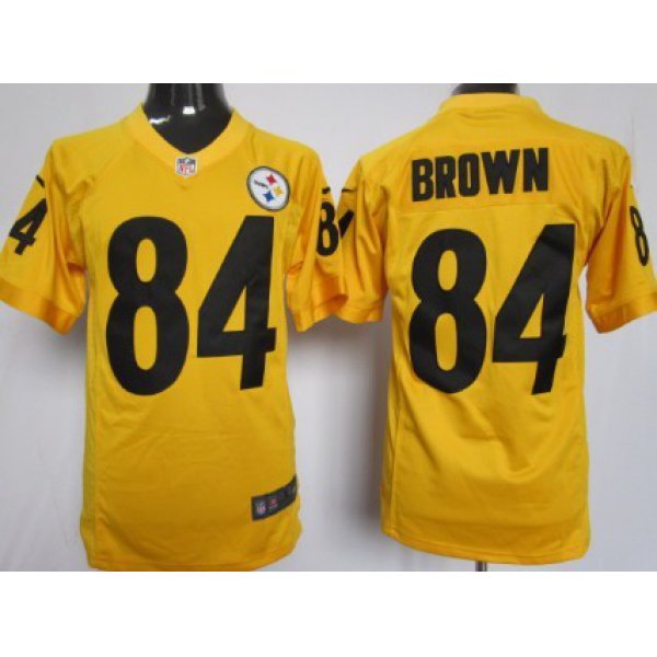 Nike Pittsburgh Steelers #84 Antonio Brown Yellow Game Jersey