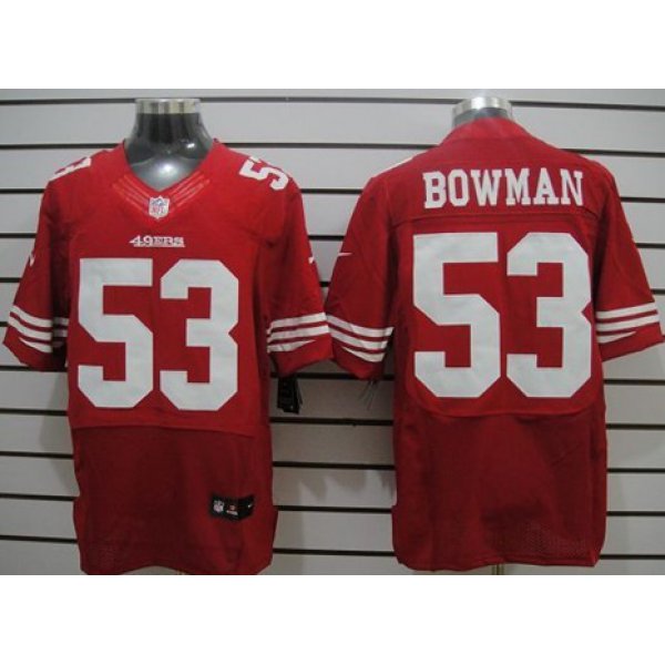 Nike San Francisco 49ers #53 Navorro Bowman Red Elite Jersey