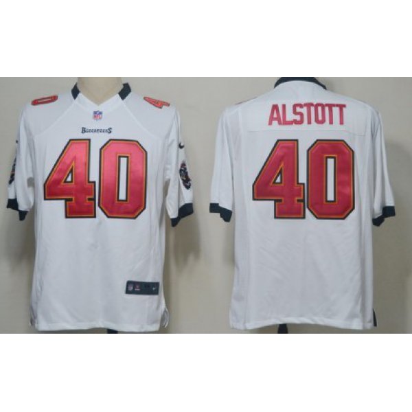 Nike Tampa Bay Buccaneers #40 Mike Alstott White Game Jersey