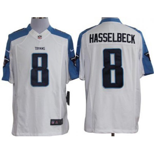Nike Tennessee Titans #8 Matt Hasselbeck White Limited Jersey