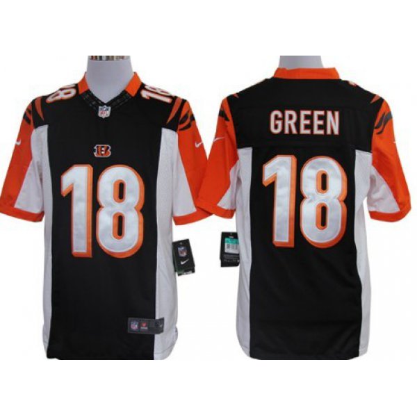 Nike Cincinnati Bengals #18 A.J. Green Black Limited Jersey