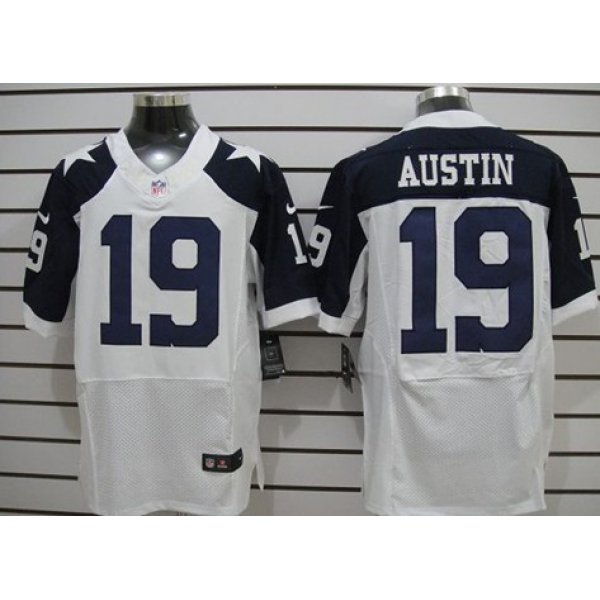 Nike Dallas Cowboys #19 Miles Austin White Thanksgiving Elite Jersey