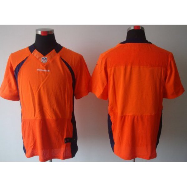 Nike Denver Broncos Blank Orange Elite Jersey