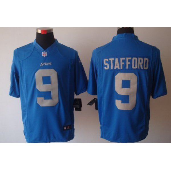 Nike Detroit Lions #9 Matthew Stafford Navy Blue Limited Jersey