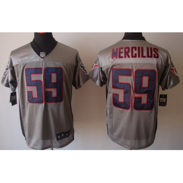 Nike Houston Texans #59 Whitney Mercilus Gray Shadow Elite Jersey