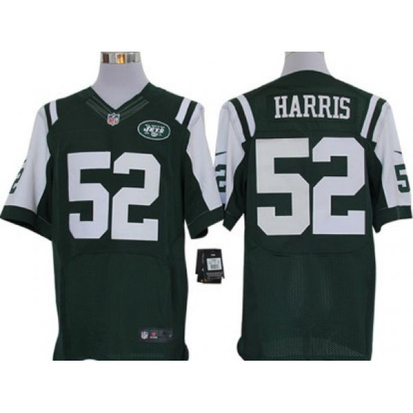 Nike New York Jets #52 David Harris Green Elite Jersey
