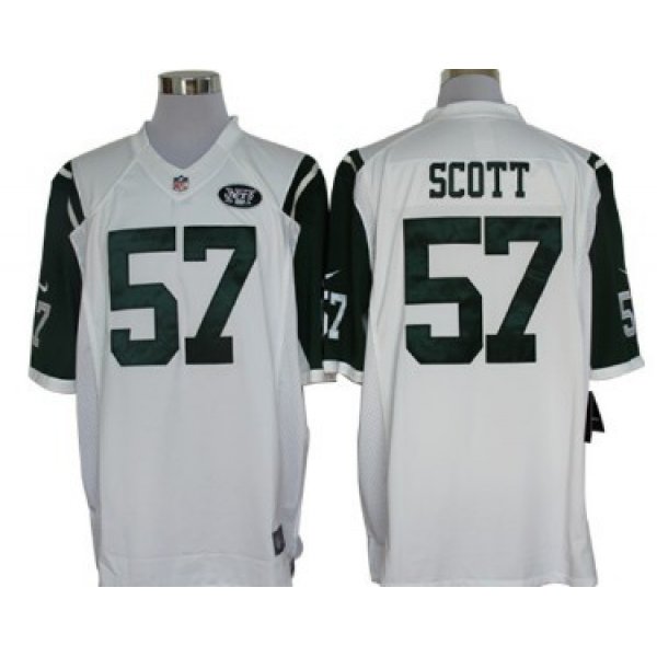 Nike New York Jets #57 Bart Scott White Limited Jersey