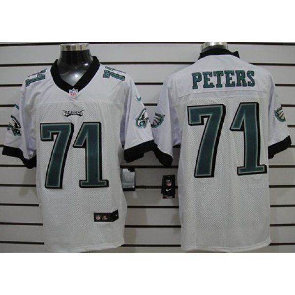 Nike Philadelphia Eagles #71 Jason Peters White Elite Jersey