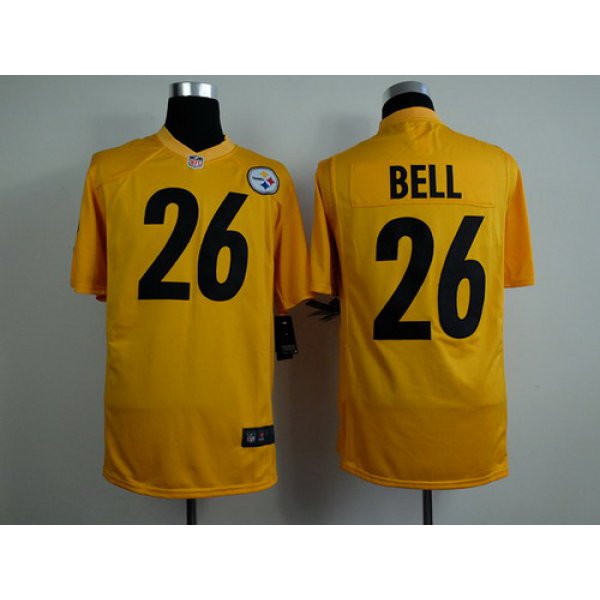 Nike Pittsburgh Steelers #26 LeVeon Bell Yellow Game Jersey