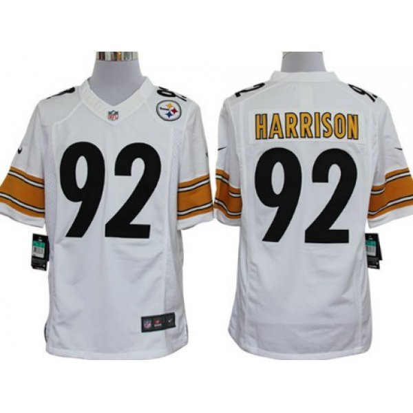 Nike Pittsburgh Steelers #92 James Harrison White Limited Jersey