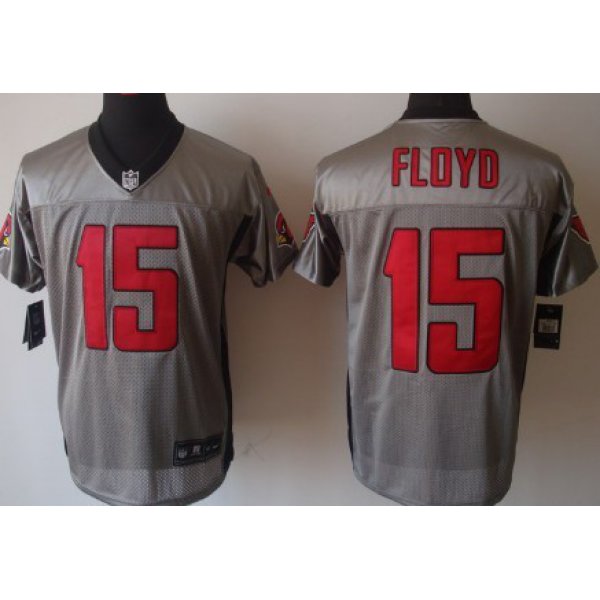 Nike Arizona Cardinals #15 Michael Floyd Gray Shadow Elite Jersey