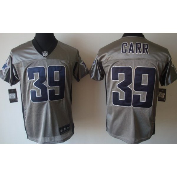 Nike Dallas Cowboys #39 Brandon Carr Gray Shadow Elite Jersey