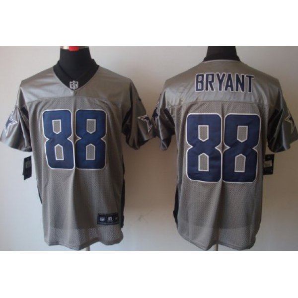 Nike Dallas Cowboys #88 Dez Bryant Gray Shadow Elite Jersey