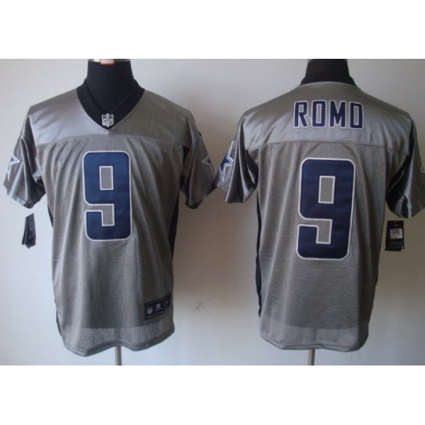 Nike Dallas Cowboys #9 Tony Romo Gray Shadow Elite Jersey