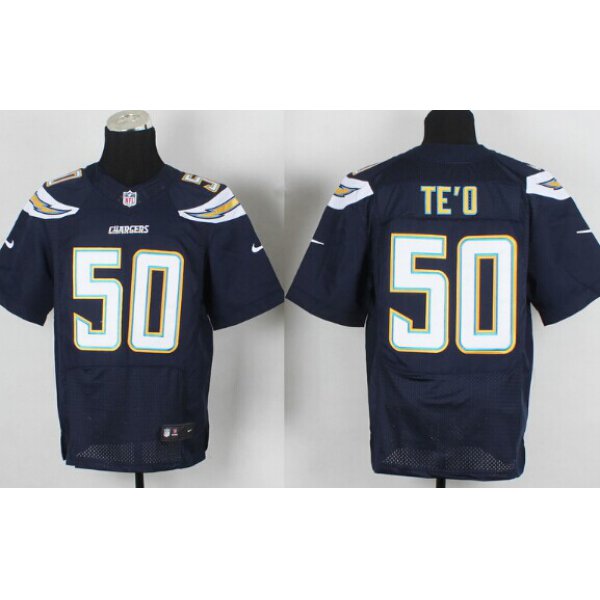 Nike San Diego Chargers #50 Manti Te'o 2013 Navy Blue Elite Jersey