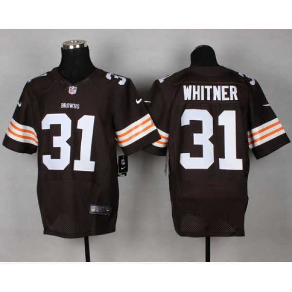 Nike Cleveland Browns #31 Donte Whitner Brown Elite Jersey