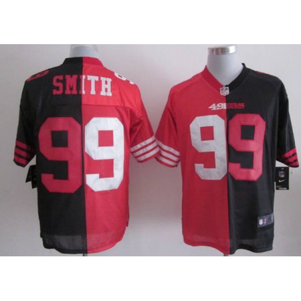 Nike San Francisco 49ers #99 Aldon Smith Red/Black Two Tone Elite Jersey