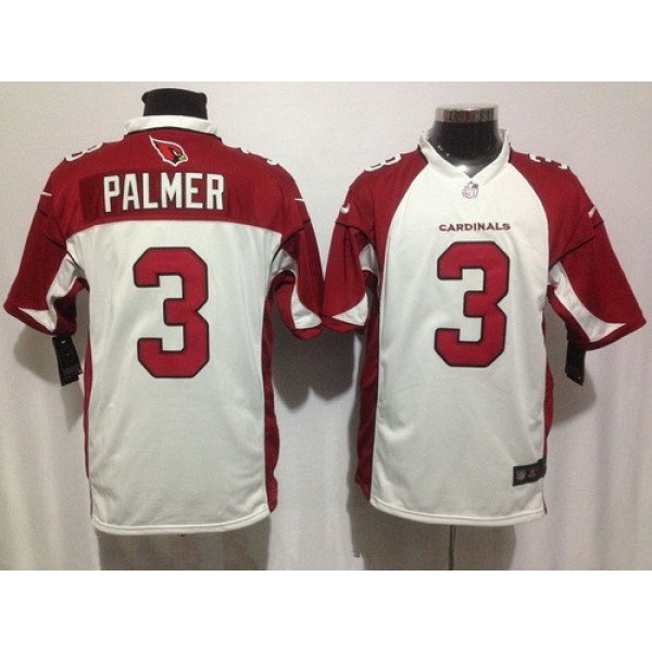 Men's Arizona Cardinals #3 Carson Palmer White Road Stitched NFL Nike Game Jersey
