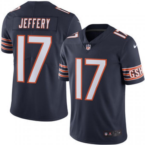 Men's Chicago Bears #17 Alshon Jeffery Nike Navy Color Rush Limited Jersey