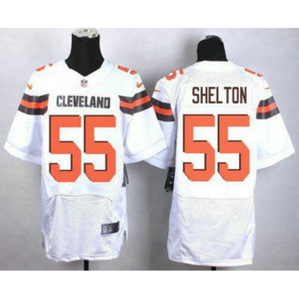 Men's Cleveland Browns #55 Danny Shelton White Stitched NFL New Elite Jersey